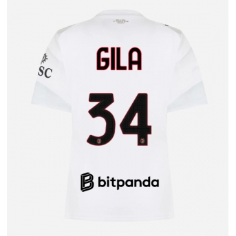 AC Milan Mario Gila #34 Maglia Gara Trasferta Repliche 2026-27 Donna Maniche Corte